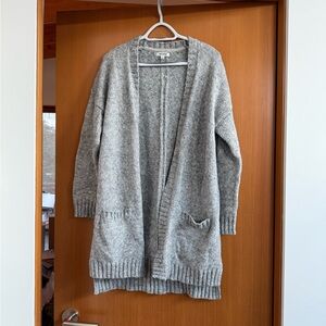 Casual Women's Gray Knit Cardigan